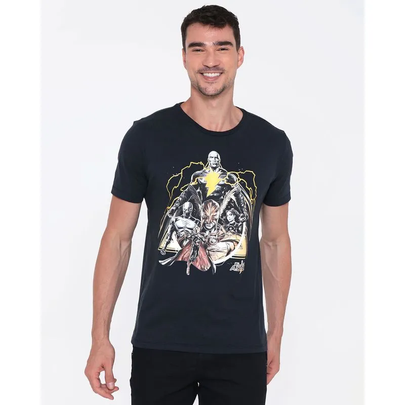 Camiseta Masculina Black Adam Liga da Justiça Preta M
