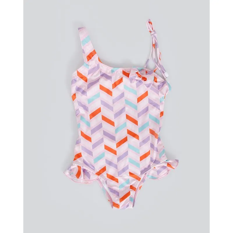 Maiô Infantil Babados Rosa 4