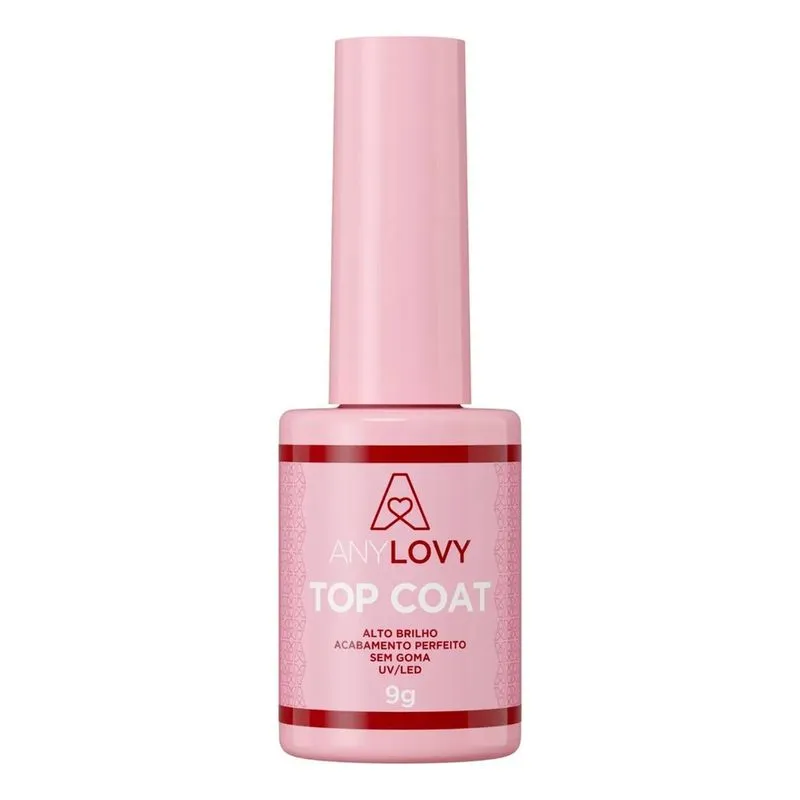 3x Top Coat 9g Anylovy - Brilho E Proteção Profissional