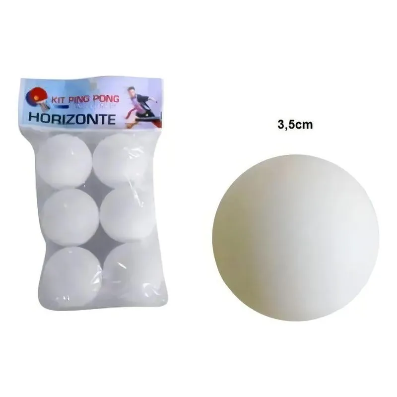 Kit 06 Bolas Bolinhas De Ping Pong Tênis De Mesa Horizonte