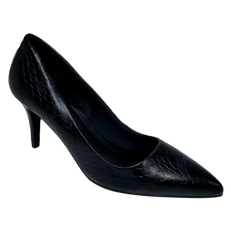 Scarpin Bottero Couro Croco Feminino