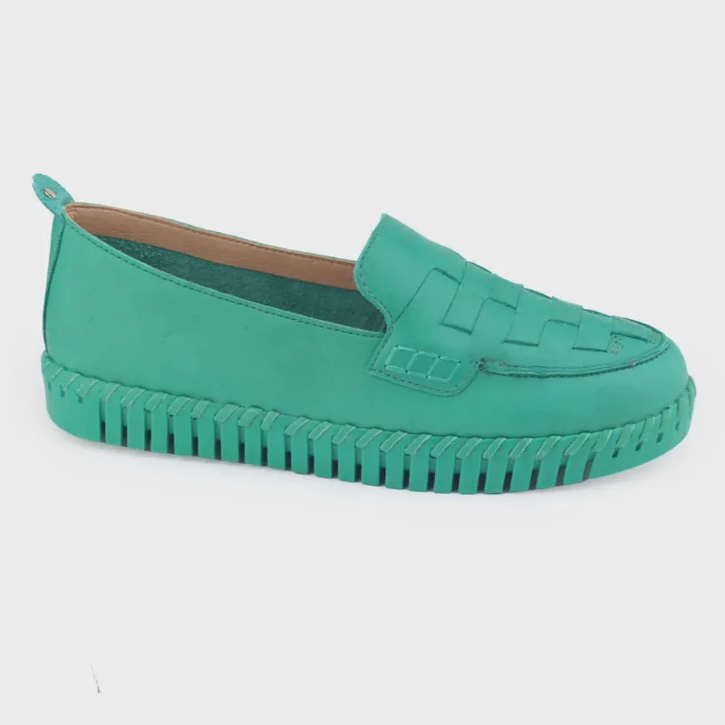 Sapatênis Mocassim fem Bottero 340023 Couro Summer Burnish