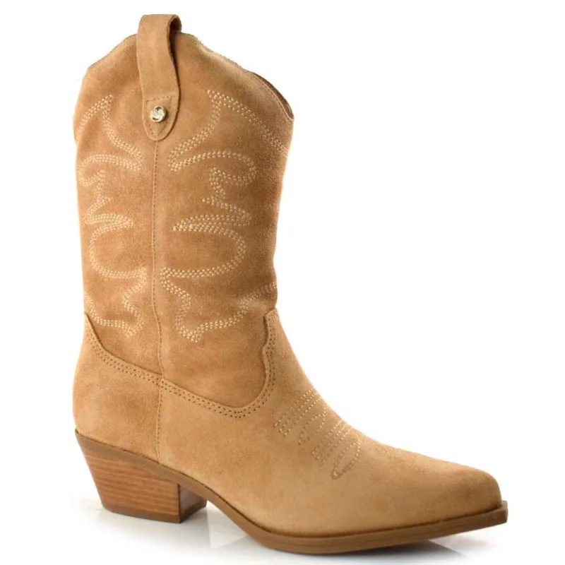 Bota Texana Feminina de Couro Bottero Marrom 346301 CM 39