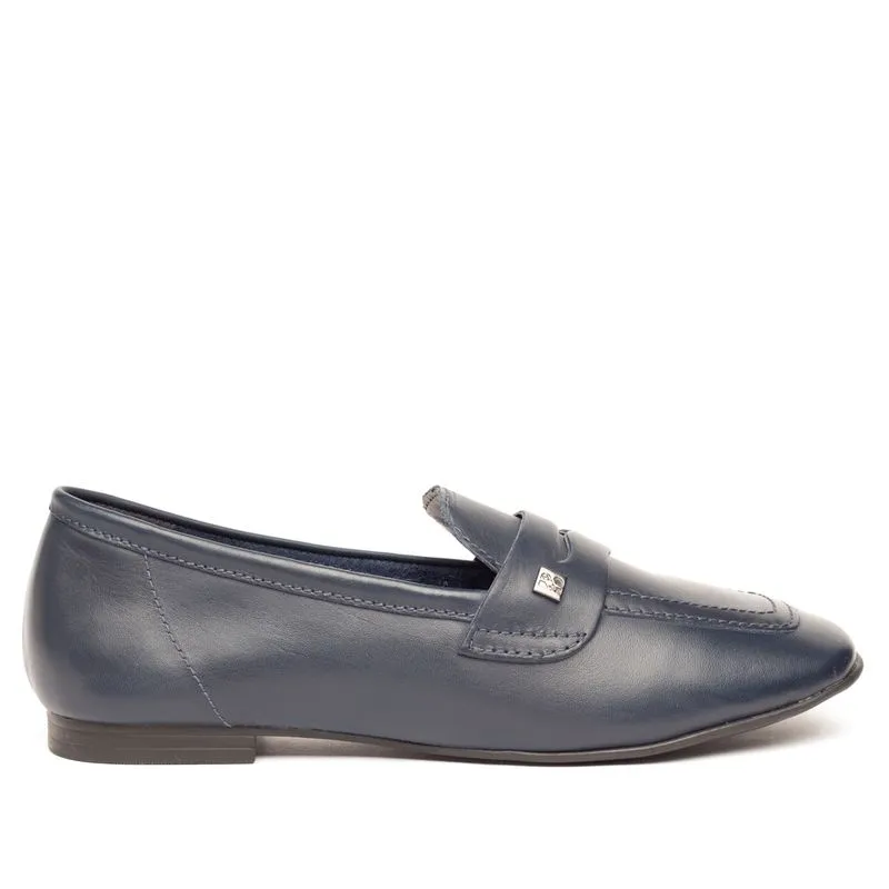 Sapato Feminino Bottero Mocassim Laço Marinho de Couro Marinho - 35