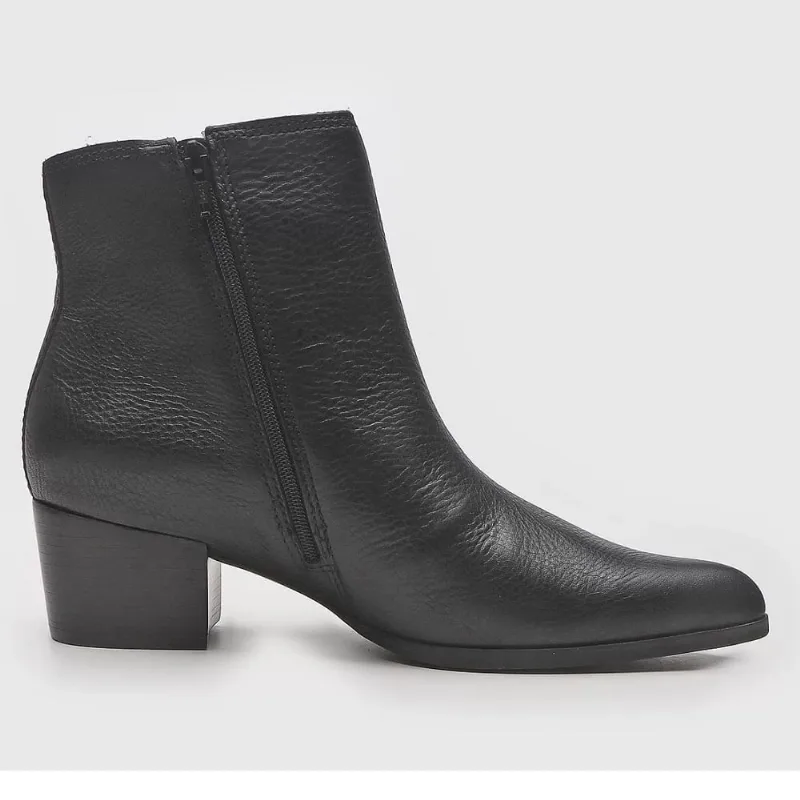 Bota Feminina Bottero Couro Bico Fino Preto 349304-8 36 / Preto