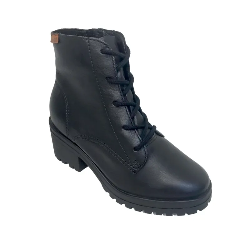 Bota Coturno Fem Bottero Couro Burnish Preto Ônix 349101-1 40 / Preto