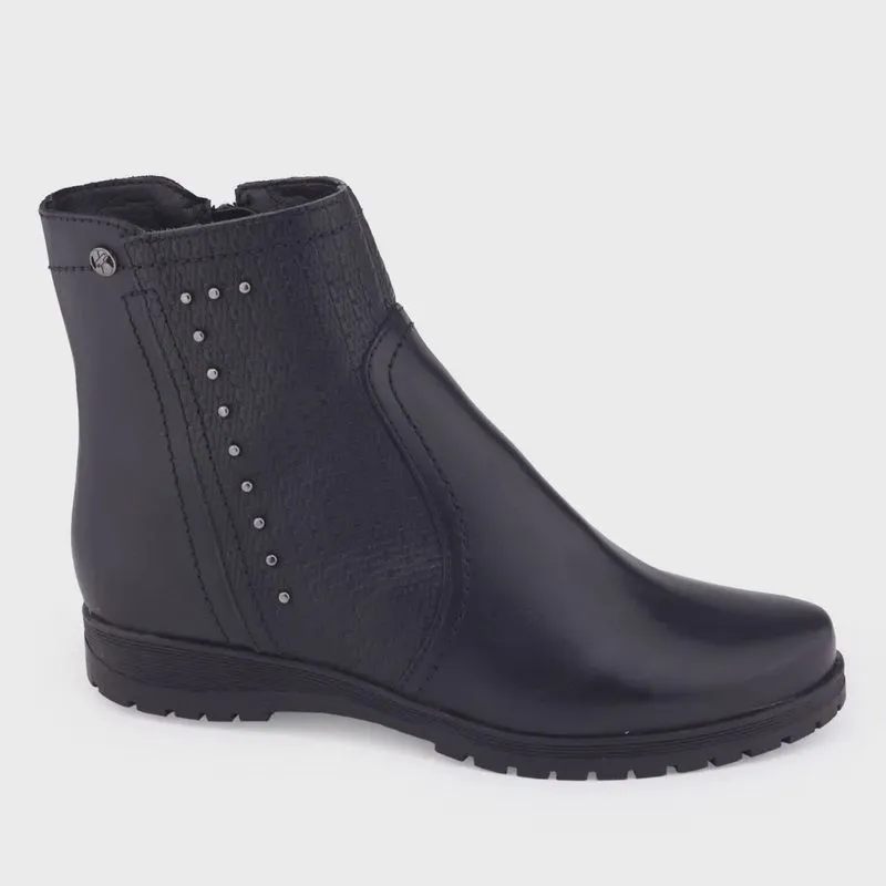 Bota Couro Bottero Feminina 346702 botnew argos baixa ziper