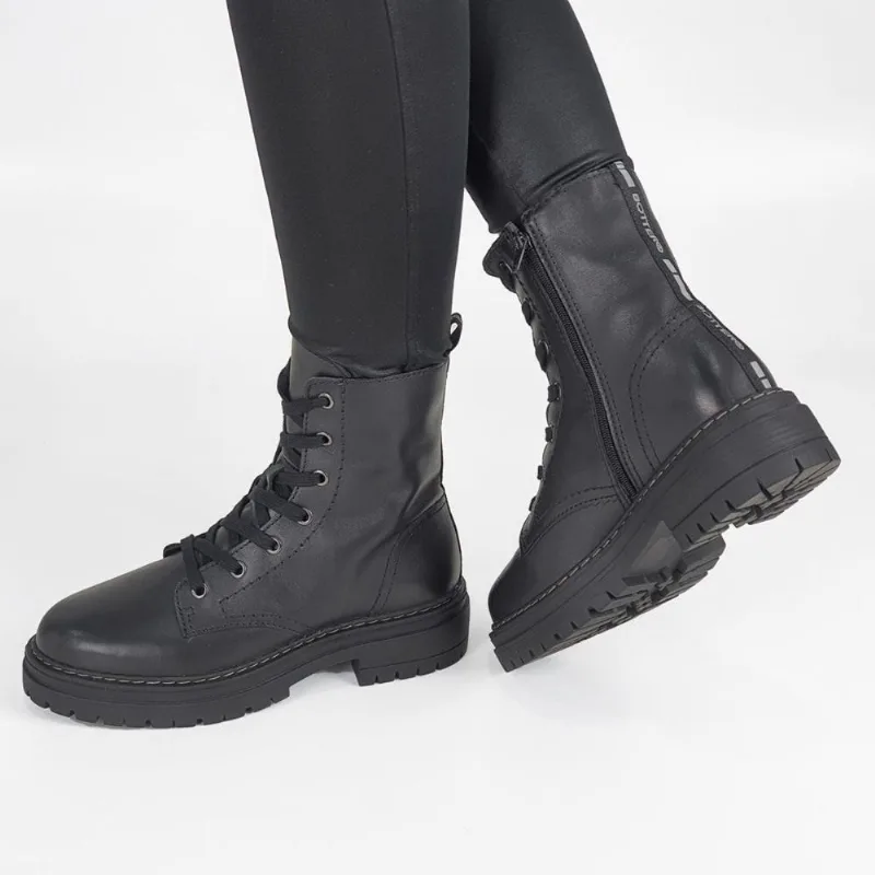 Bota Bottero Feminina Coturno Tratorado Couro 350901 Preto 36