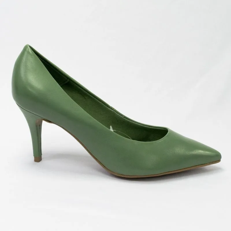 Sapato Bottero 347601 New Pump em Couro Natural Verde