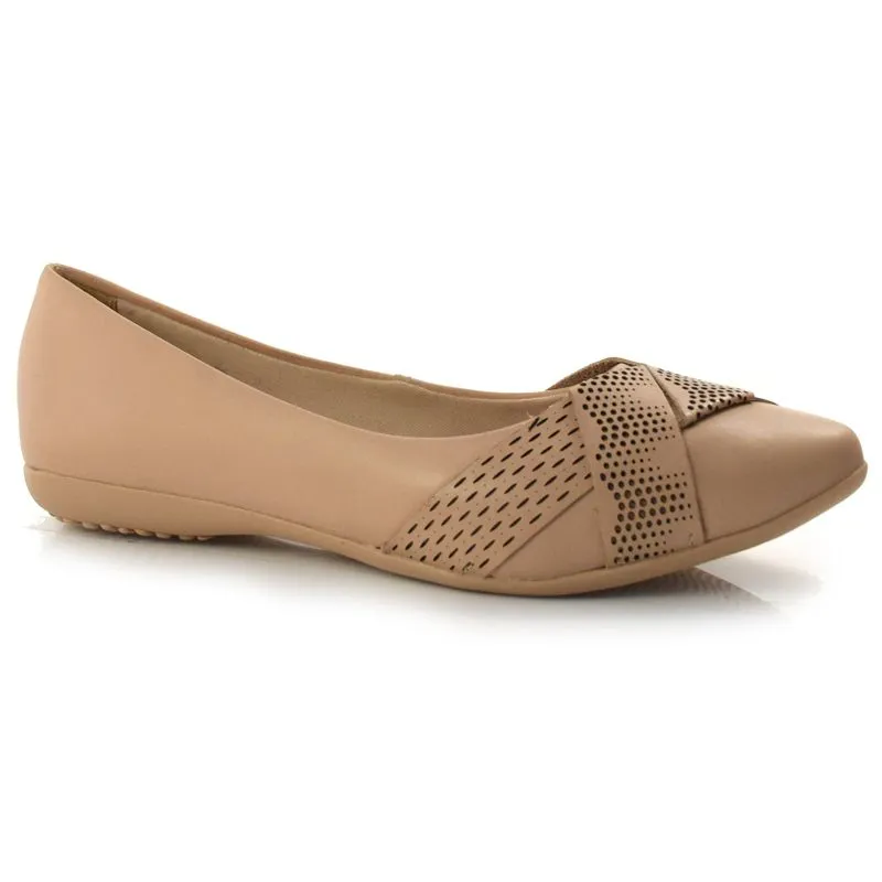 Sapatilha Feminina de Couro Bottero Bege 346403 34