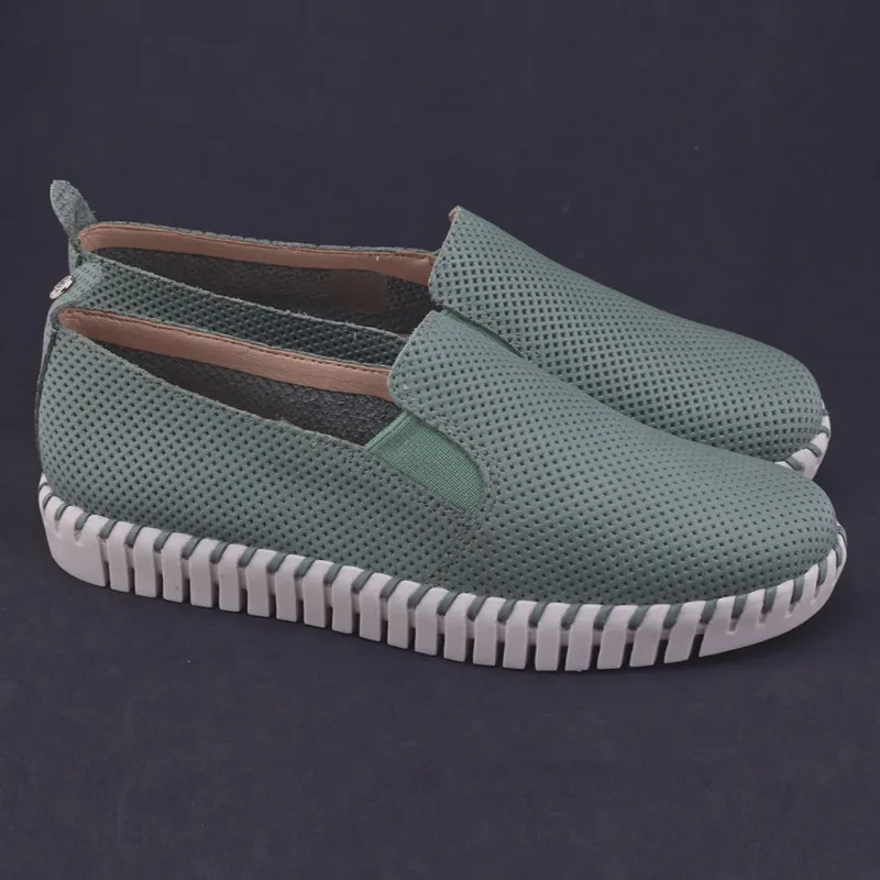 Sapatênis Mocassim feminino Bottero 348041 Couro Slip On