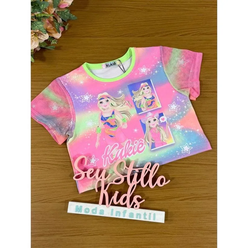 Blusa Infantil Kukie Verão Barbie Aventureira