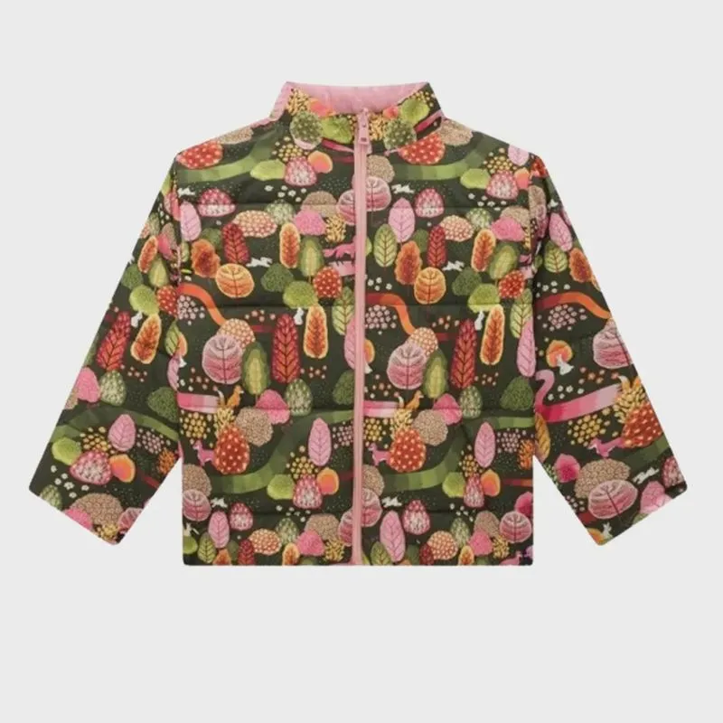Infanti Jaqueta Puffer Reversivel Estampada Colorido