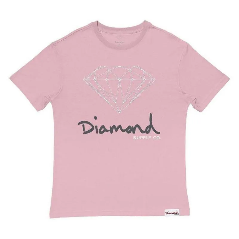Camiseta Diamond OG Sign Tee Masculina Rosa P / rosa