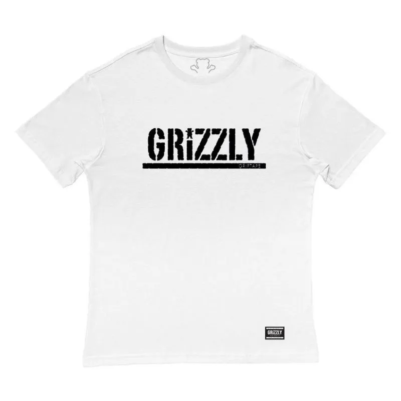 Camiseta Grizzly Stamp Tee Masculina Branco GG / branco