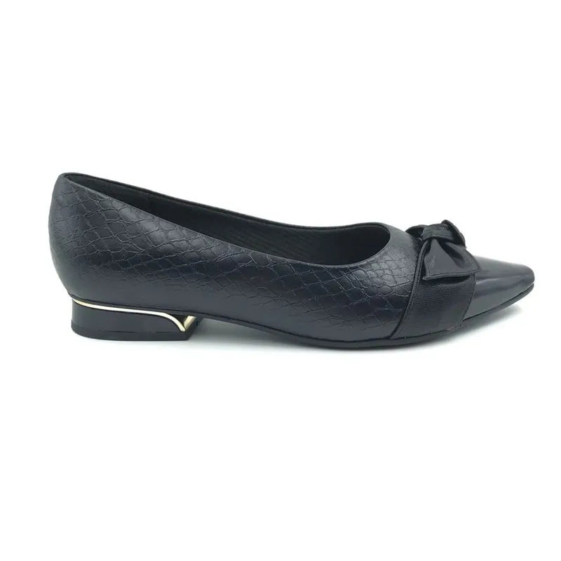 Sapatilha Piccadilly Maxi Bico Fino Preta 279028