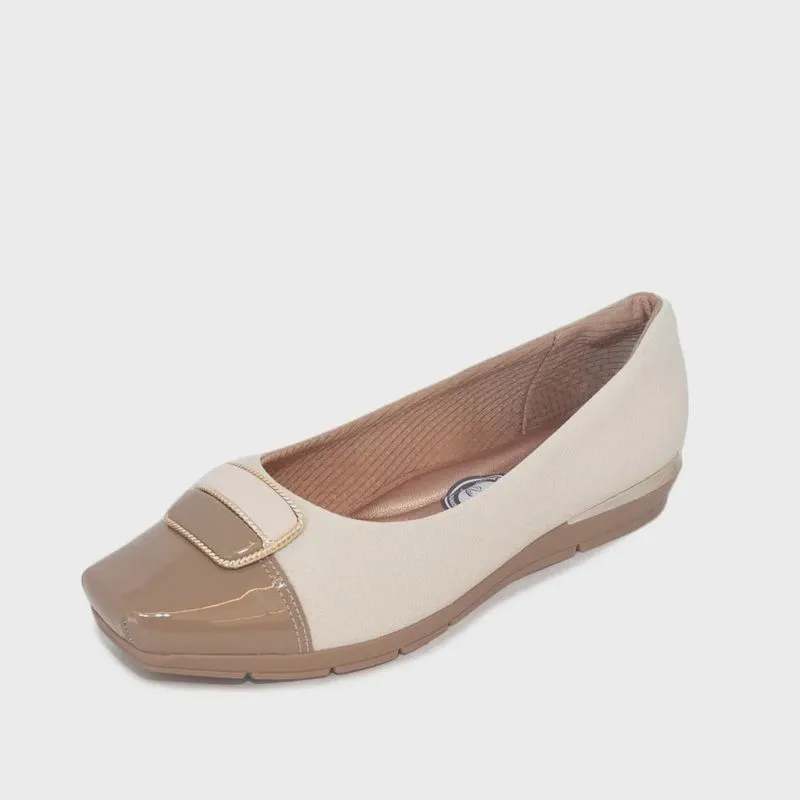 Sapato Feminino Piccadilly Anabela Maxi Therapy napa strech-verniz
