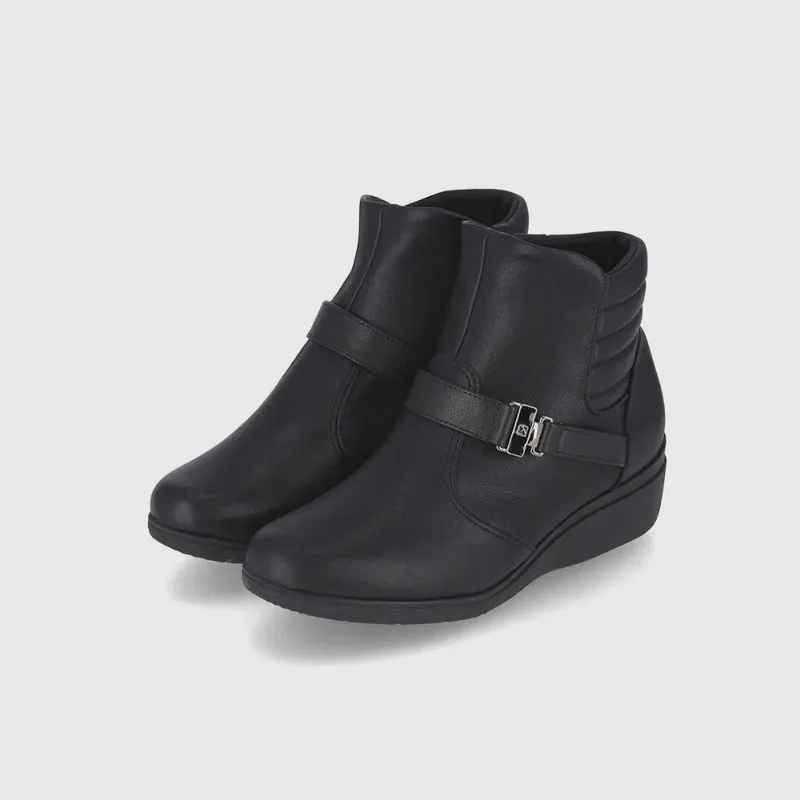 Bota Piccadilly Cano Curto Salto Anabela Feminina