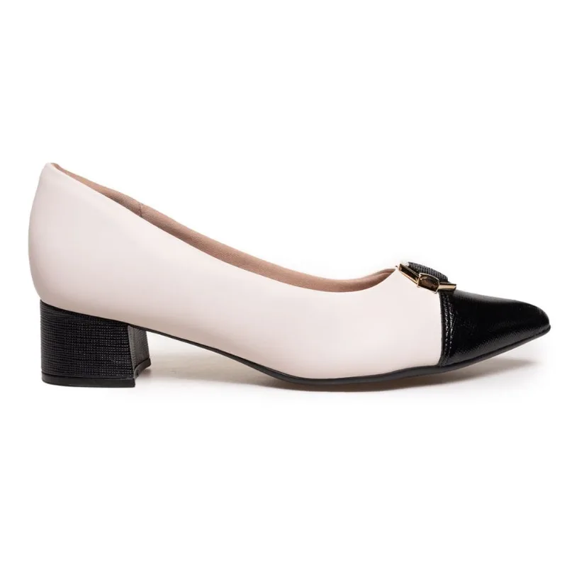 Sapato Scarpin Piccadilly Feminino Branco Off 35
