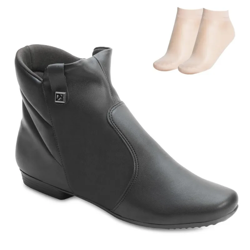 Bota Cano Curto Piccadilly e Meia PD24-25023 38 / Preto