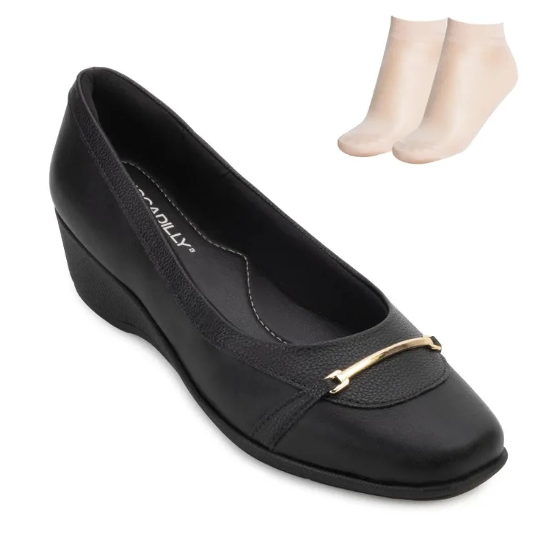 Sapato Anabela Piccadilly e Meia PD24-14321 40 / Preto