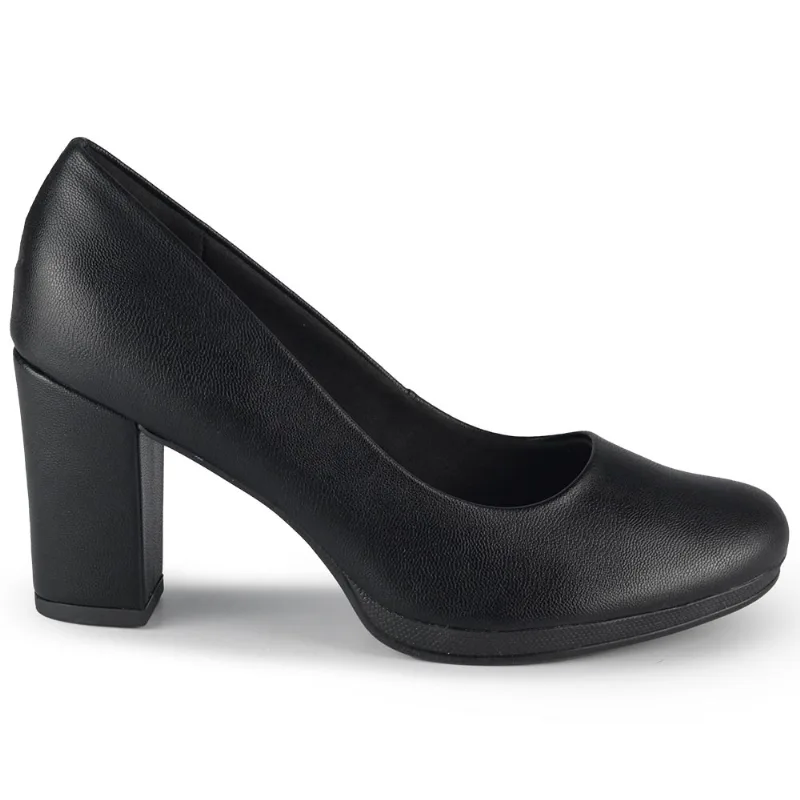 Scarpin Piccadilly Feminino Salto Alto 130185 337 NAPA PRETO 39