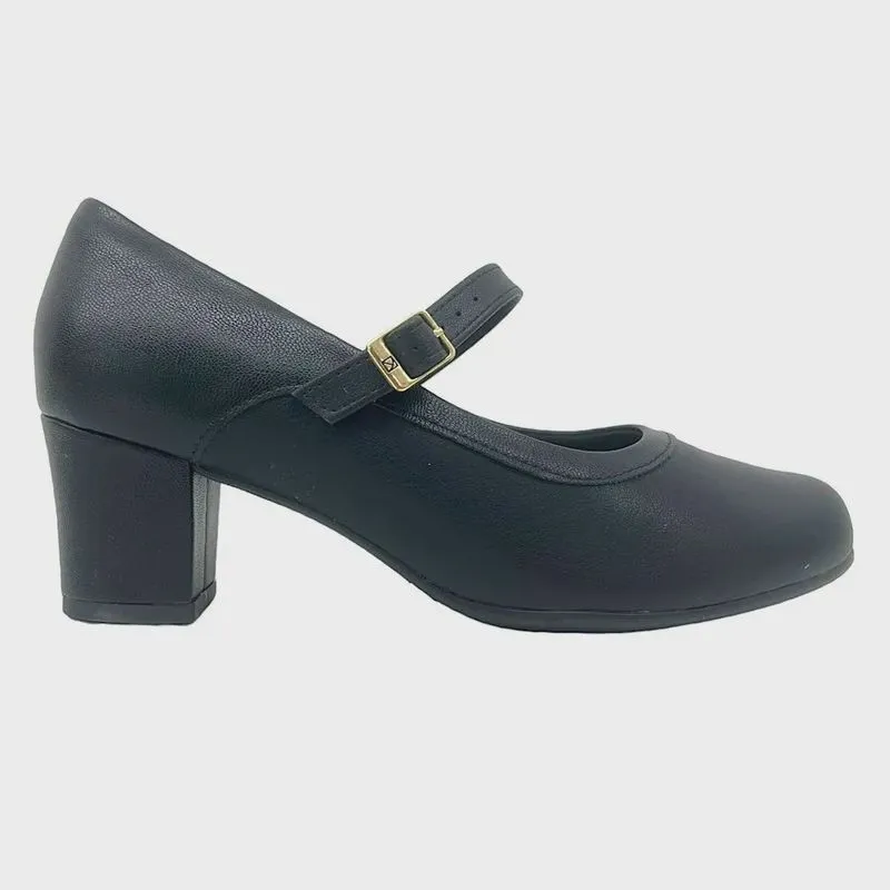 Sapato Fem Piccadilly Boneca Fivela Salto Grosso 110167