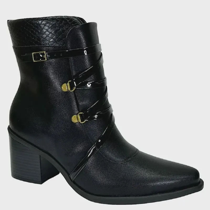 Bota Piccadilly Fem Giordana Cano Médio Salto Blco 766003