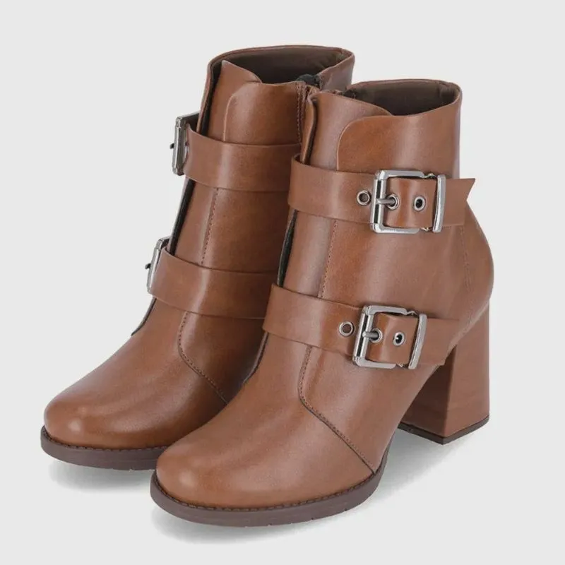 Bota Piccadilly Cano Curto Salto Alto Feminina