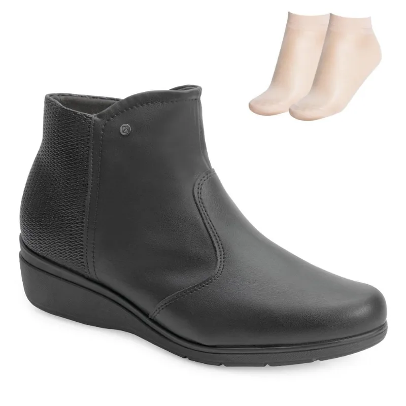Bota Cano Curto Piccadilly e Meia PD24-11711 38 / Preto
