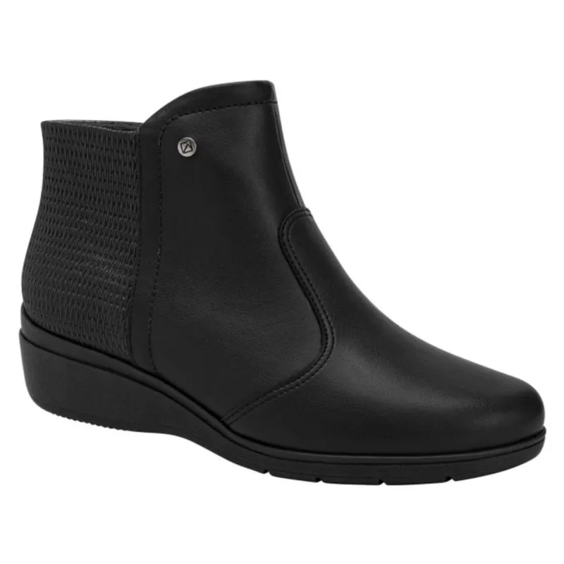 Bota Cano Curto Solado Anabela Conforto Piccadilly 117120