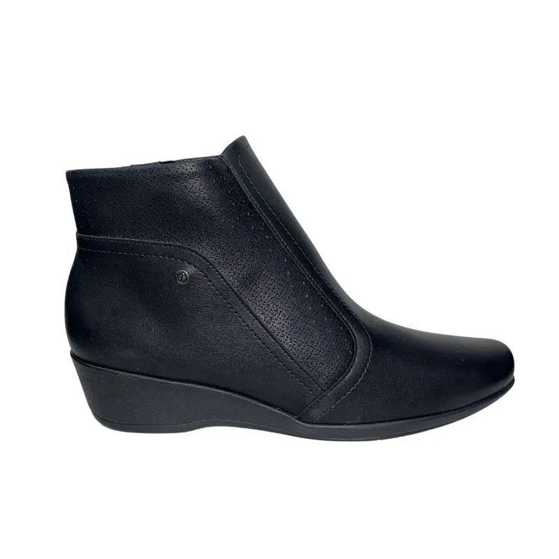 Bota Fem Confort Cano Curto Salto Embutido Piccadilly 143217