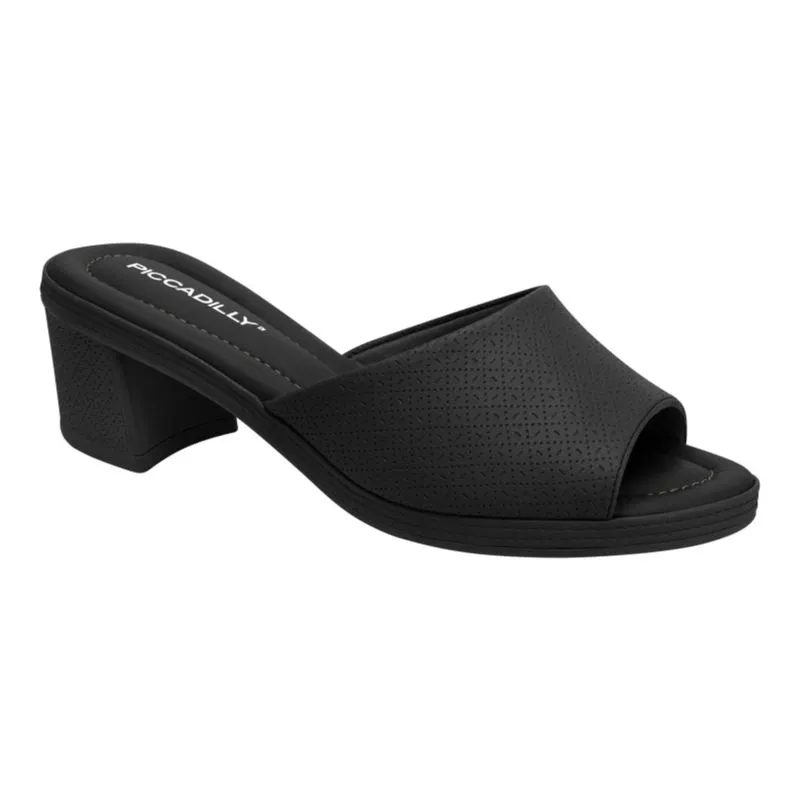Tamanco piccadilly 566037 palmilha ultraconforto salto bloco 5 cm