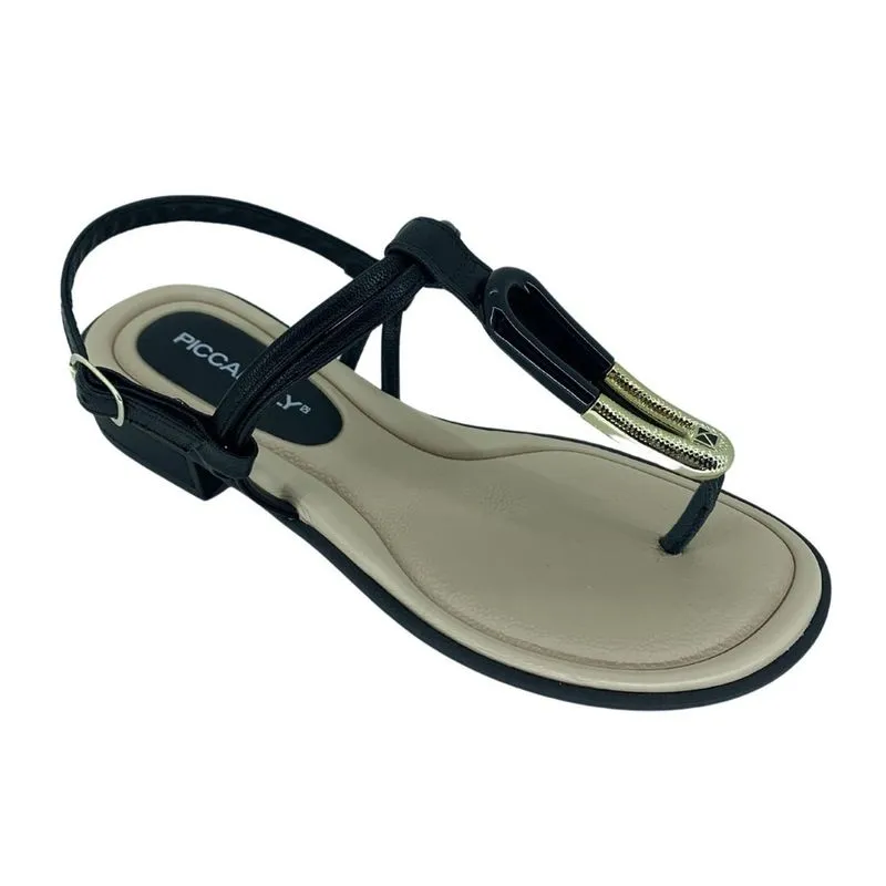 Sandalia Piccadilly Wide Fit Napa 590034 - Feminino