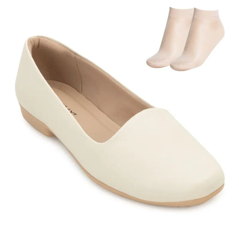Sapatilha Piccadilly e Meia CR PD25-25013 39 / Creme