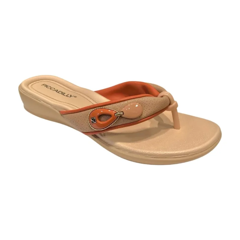 Chinelo Feminino Piccadilly Soft Pontilhado Nude 500372-2 39 / Nude