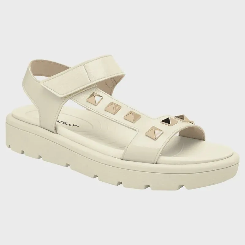 Sandália Papete Feminina Gabriela Off White Piccadilly 486004-01