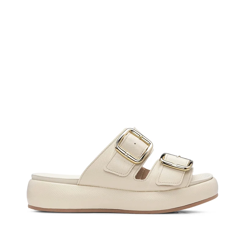 Chinelo Casual Mulher Gravado Bege 35