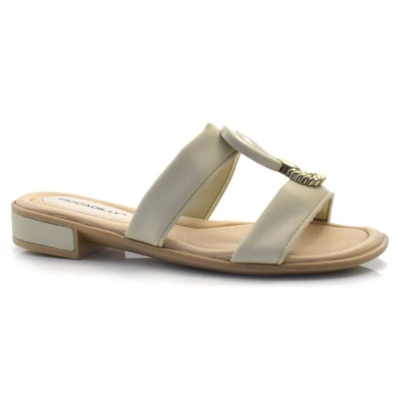 Tamanco Feminino Piccadilly Off White 590041 35