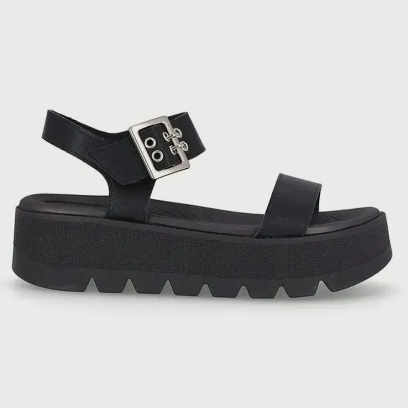 Sandália Papete Feminina Cati Preto Piccadilly 586005-01