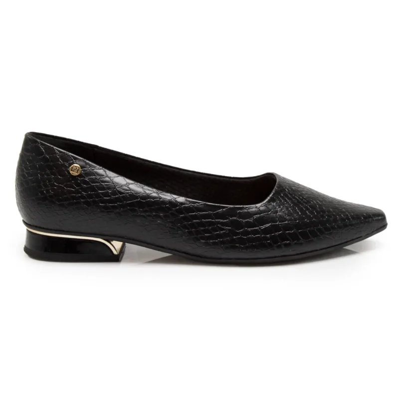 Sapato Piccadilly Maxi Croco Feminino Preto CROCO PRETO - 37