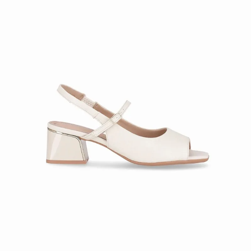 Sandália Fem Piccadilly Slingback Croco Off White 543083-2 38 / Branco