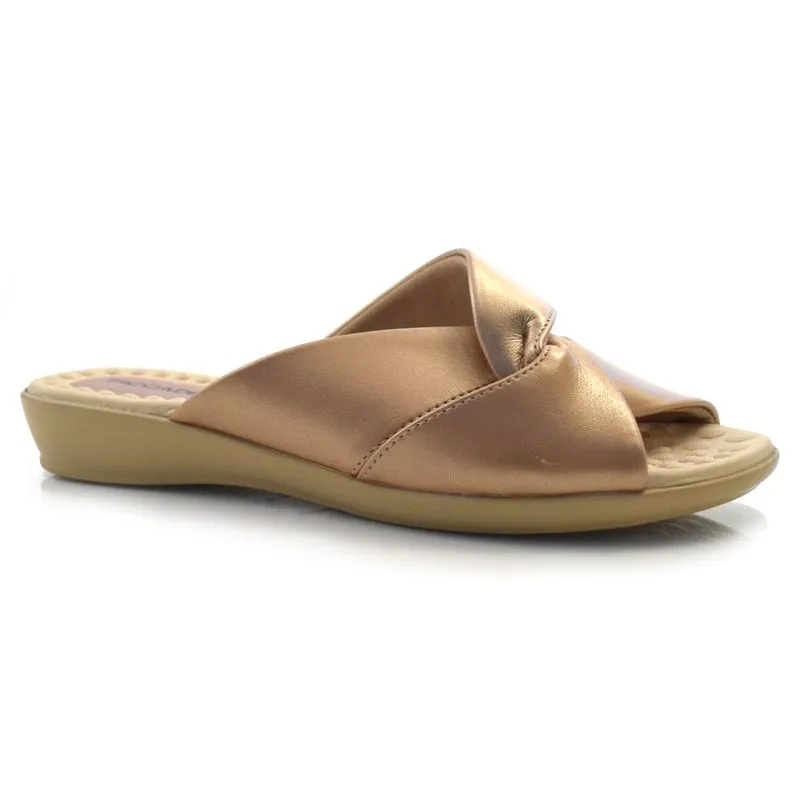Tamanco Feminino Piccadilly Ouro Rosê 500376 33
