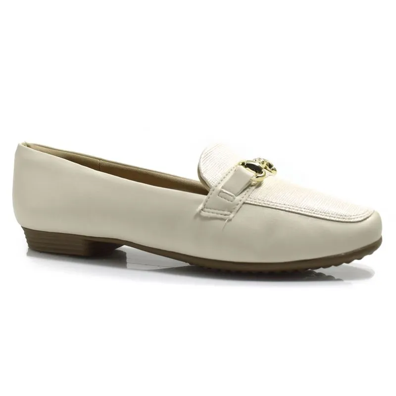 Mocassim Feminino Piccadilly Off White 250247 35