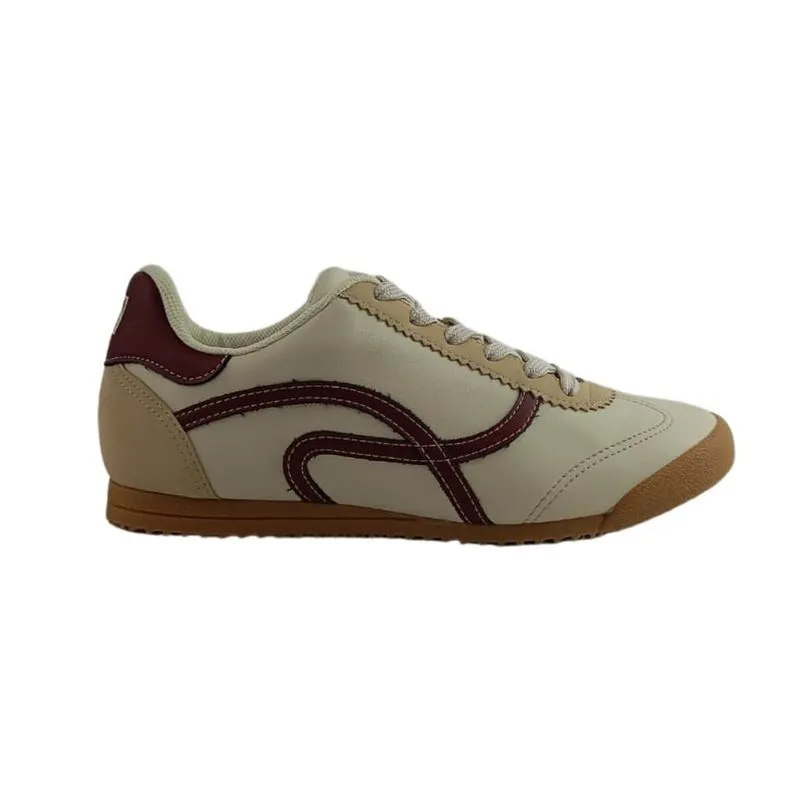 Tênis Feminino Piccadilly 906001-16 Kelly Branco Off 34 / BRANCO OFF/VINHO