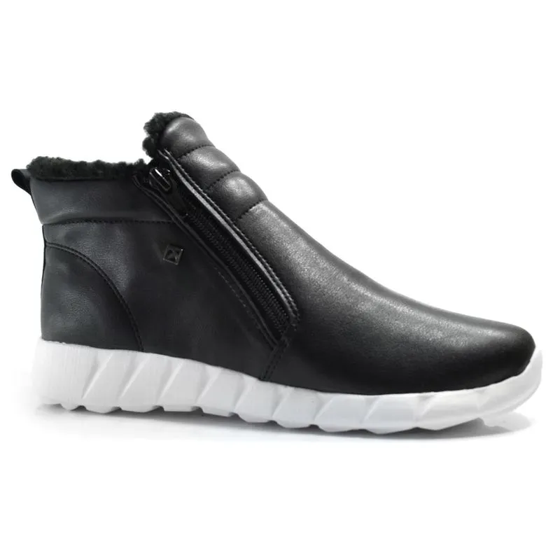 Tênis de Cano Alto Peluciado Feminino Piccadilly Preto 970115 38