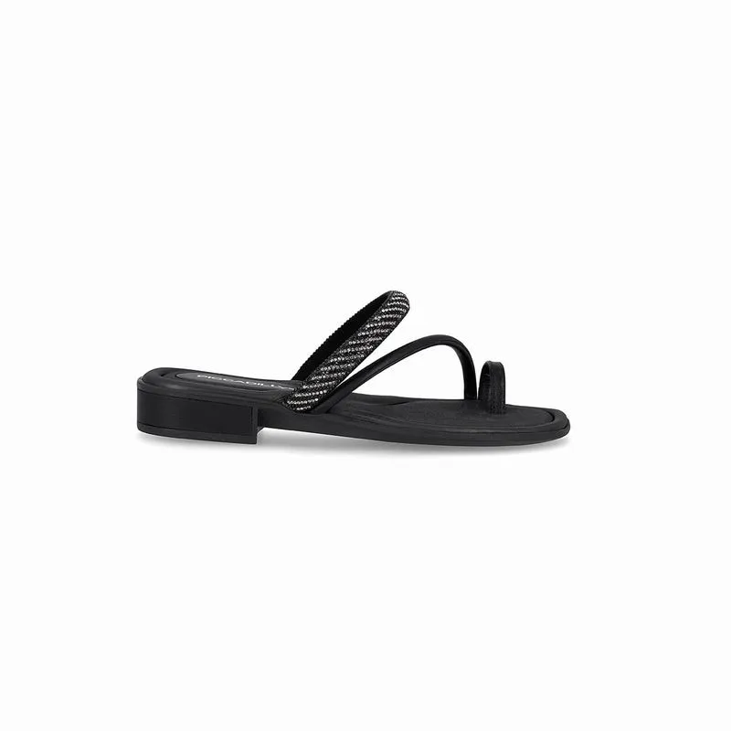 Tamanco Taila Salto Baixo Preto 37