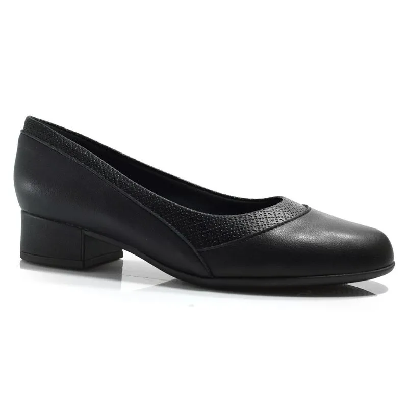 Scarpin de Salto Bloco Feminino Piccadilly Preto 145055 37