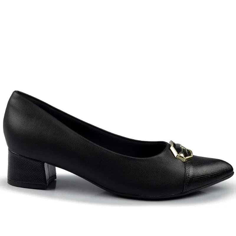 Scarpin Piccadilly Feminino 739078 04 PRETO/PRETO 39