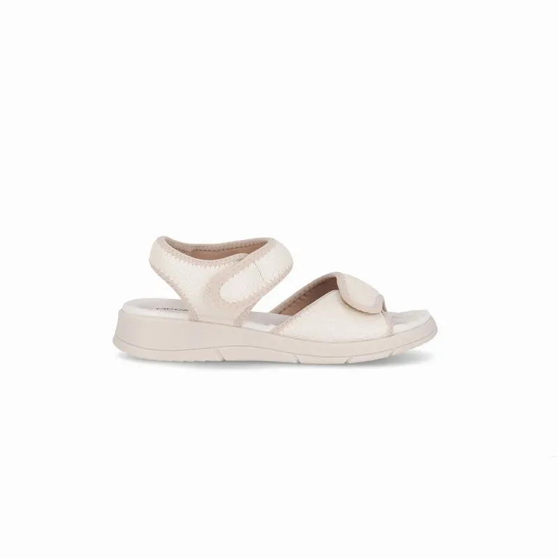 Papete Esporão Anabela Médio Off White com Marfim 33